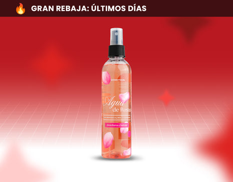 Tónico Post-Depilación de Agua de Rosas - Hidrata y Suaviza