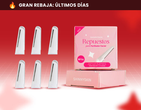 Repuestos de Acero Inoxidable para Perfiladora ShinnySkin reutilizable