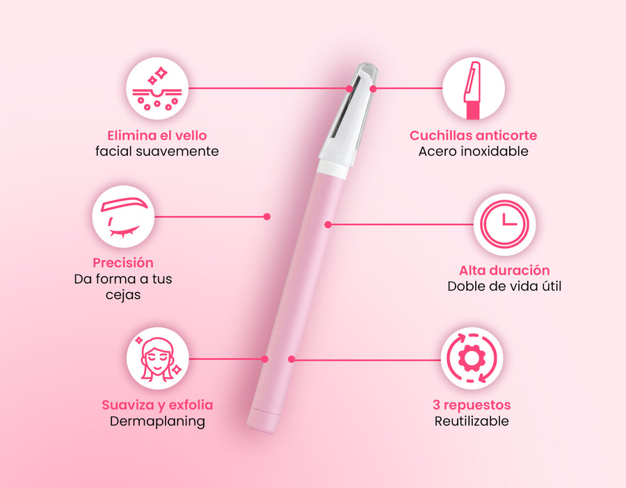 Perfiladora Facial reutilizable con Cuchilla de Acero Inoxidable