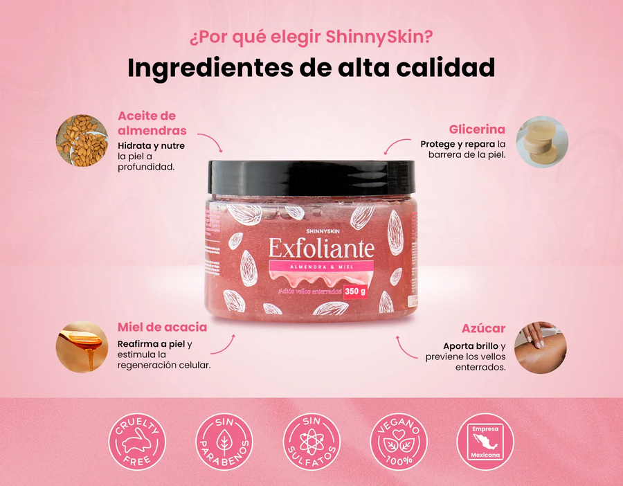 Exfoliante Potenciador con Miel - Adiós vellos enterrados