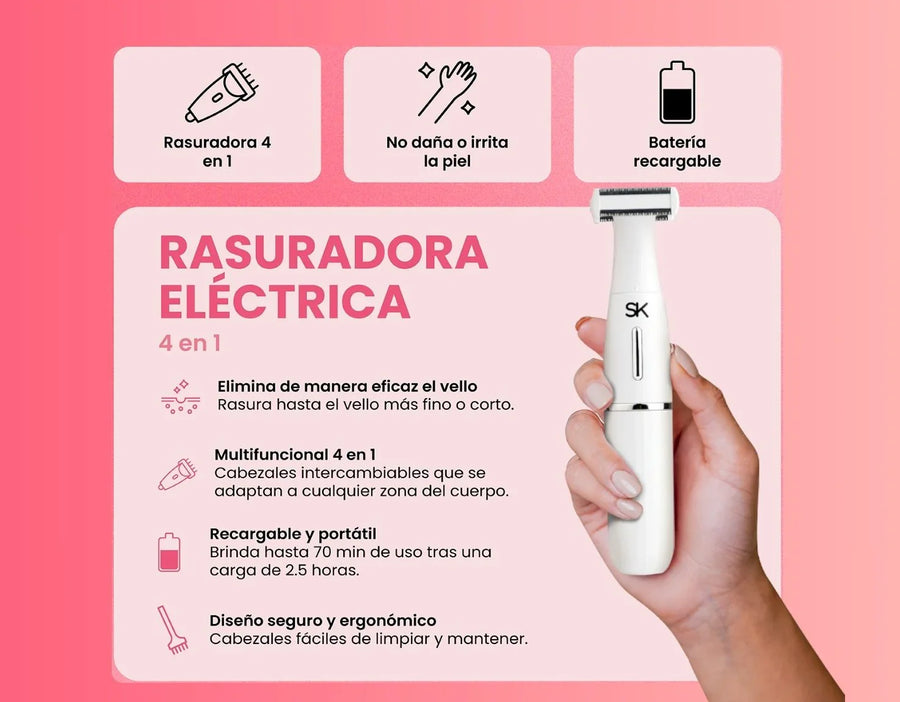 Rasuradora eléctrica 4 en 1 ShinnySkin