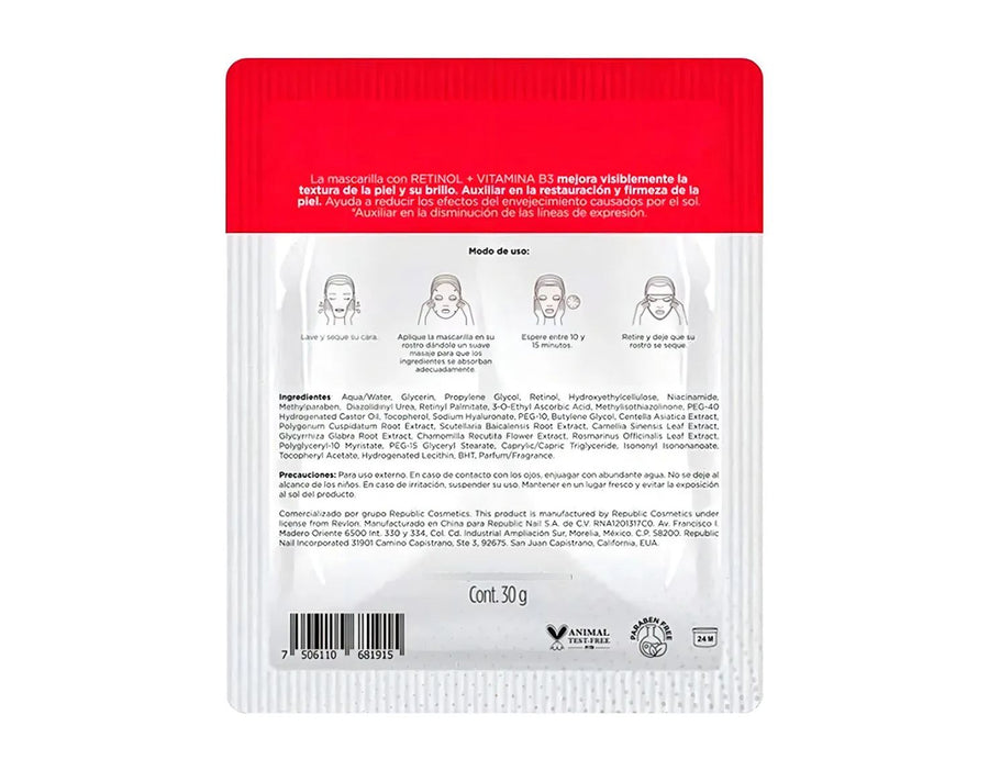 Regalo: Mascarilla de Retinol Anti-arrugas