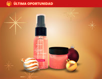 Set Navideño de viaje: Agua de rosas + Exfoliante Corporal