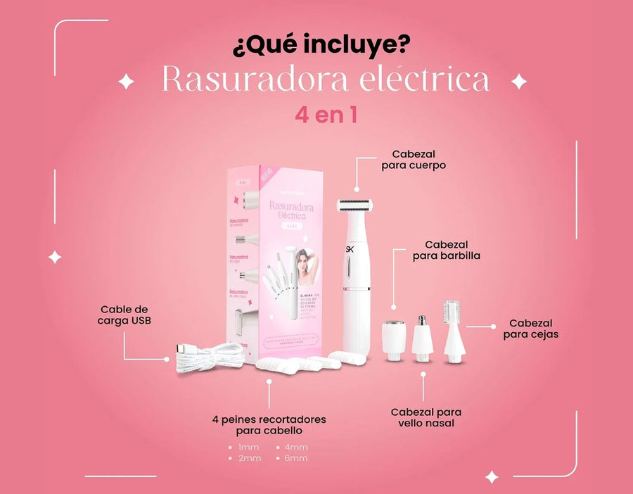 Rasuradora eléctrica 4 en 1 ShinnySkin