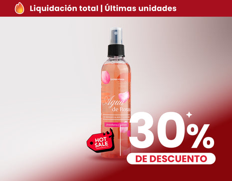 Tónico Post-Depilación de Agua de Rosas - Hidrata y Suaviza