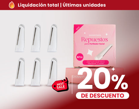 Repuestos de Acero Inoxidable para Perfiladora ShinnySkin reutilizable