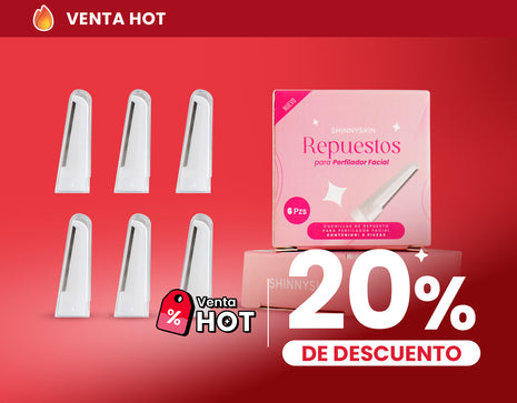 Repuestos de Acero Inoxidable para Perfiladora ShinnySkin reutilizable